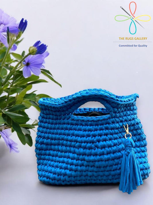 Azure Bliss Handcrafted Tote